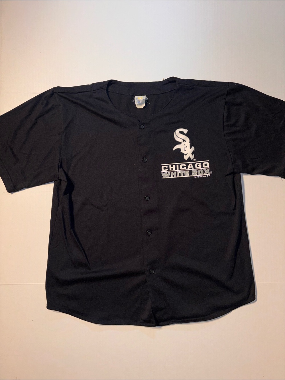 Vtg Competitor Chicago White Sox 90’s USA Cotton MLB Black Baseball Jersey Sz XL